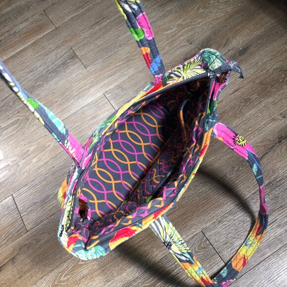 Vera Bradley Medium Tote Purse Bag with Trifold Wallet Jazzy Blooms Retired 2013 - Picture 10 of 10